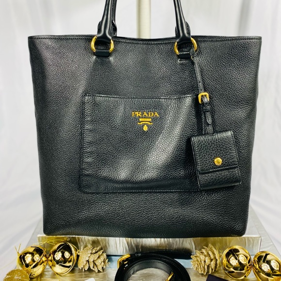 Prada Handbags - PRADA LARGE SAFFIANO LUX GALLERIA TOTE TEXTURED LEATHER